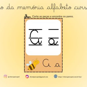 Jogo da Memória – Alfabeto Cursivo