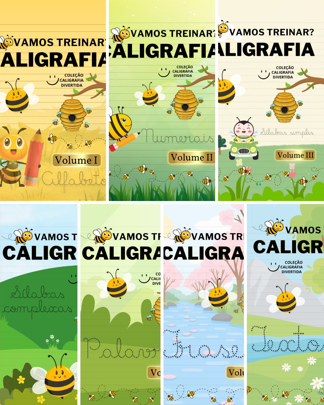 COMBO: CALIGRAFIA DIVERTIDA - COLEÇÃO COMPLETA COM 7 VOLUMES - Imagem 9
